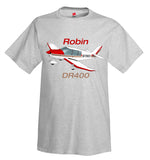 Robin DR400 (Red/Tan) Airplane T-Shirt - Personalized with Your N#