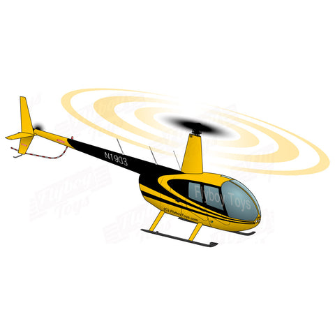 Helicopter Design (Black/Yellow) - HELIIF2R44-YB2