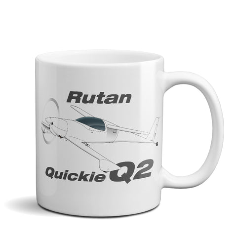 Rutan Quickie Q2 Airplane Ceramic Mug - Personalized w/ N#