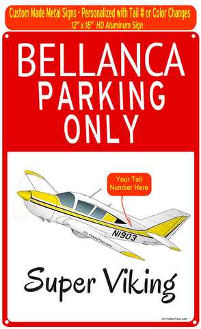 Bellanca Super Viking (Yellow) HD Airplane Parking Sign