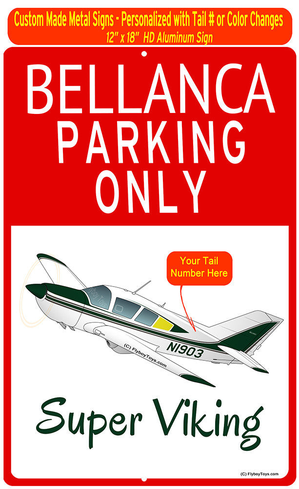 Bellanca Super Viking (Yellow/Green) HD Airplane Sign