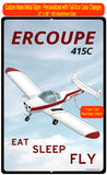Erco Ercoupe 415C (Red #3) HD Airplane Sign