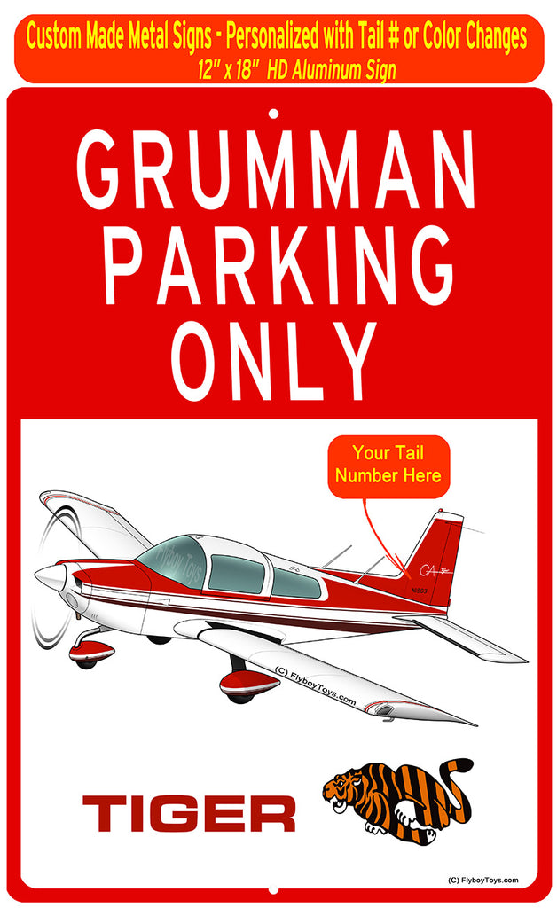 Grumman Tiger (Red #3) HD Airplane Sign