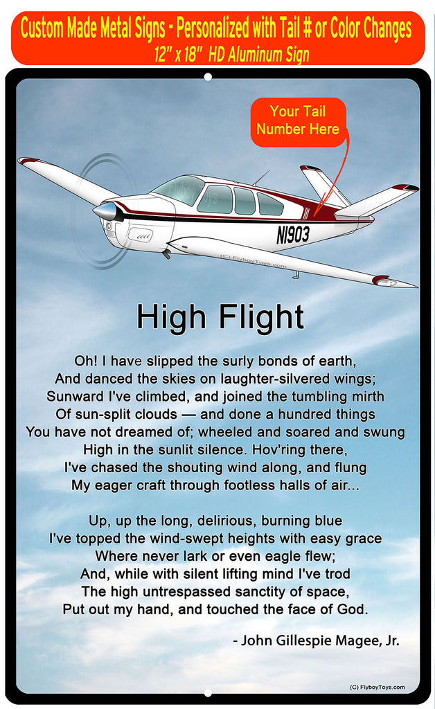 HD Airplane SIGN-HIGHFLIGHT-AIR2552FEC35-RB1 - Personalized with Your N#