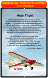 Aeronca High Flight HD Airplane Sign - Personalized w/ your N#