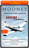 Mooney M20M TLS Bravo (Black) HD Airplane Sign