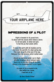 Impressions of a Pilot Custom Airplane 12"x18" Metal SIgn