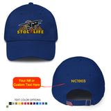 STOL Life Airplane Embroidered Baseball Cap - Personalized with Your N#