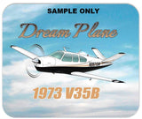 Custom Aviation Mousepad - Personalized w/ your Airplane Aircraft