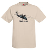 Sikorsky HH-60 Pave Hawk (Black) Helicopter T-Shirt - Personalized with Your N#