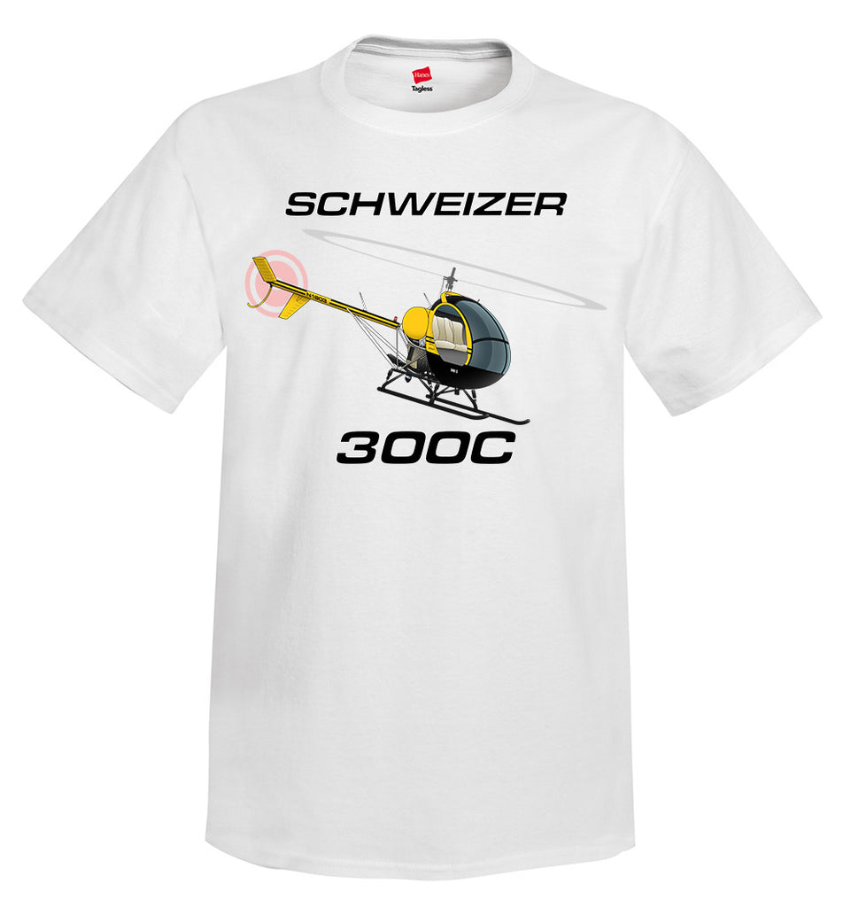 Schweizer 300 CBI (Yellow) Helicopter T-Shirt - Personalized w/ Your N#