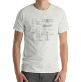 Airplane Blueprint Design T-shirt - AIRJG1SXII-BPTEXT