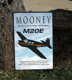 Mooney M20 / M20E (Black/Yellow) HD Airplane Sign