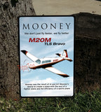 Mooney M20M (Black/Maroon/Gold) HD Airplane Sign