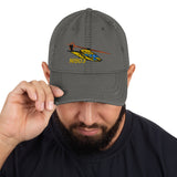 Helicopter Embroidered Distressed Cap HELIJ9BS76-YB1 - Personalized w/ Your N#