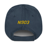 Helicopter Embroidered Distressed Cap HELIJ9BS76-YB1 - Personalized w/ Your N#