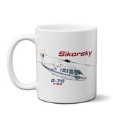 Sikorsky S-76 (Blue) Airplane Ceramic Mug - Personalized w/ N#