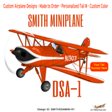 Smith DSA-1 Miniplane Airplane T-Shirt - Personalized w/ Your N#