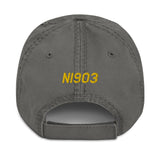 Airplane Embroidered Distressed Cap (AIRG9G3856-RO1) - Personalized with Your N#