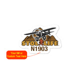 STOL Life Airplane Die Cut Vinyl Decals (Stickers) - Personalized w/ your N#
