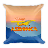 Aeronca Champ (Yellow) Airplane Custom Throw Pillow Case Stuffed & Sewn