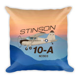 Stinson 10-A Airplane Custom Throw Pillow Case Stuffed & Sewn
