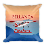 Bellanca 7GCBC Citabria (Red) Airplane Custom Throw Pillow Case Stuffed & Sewn