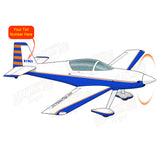 Airplane Design (Blue/Orange) - TEAMROCKETF1-BO1