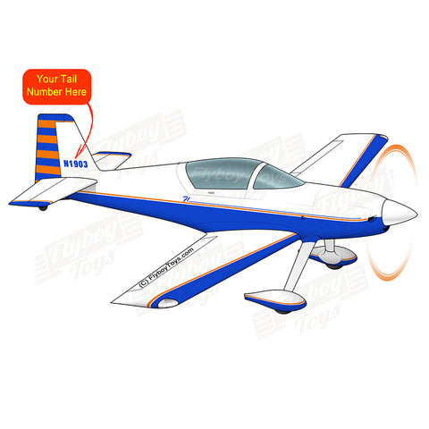 Airplane Design (Blue/Orange) - TEAMROCKETF1-BO1