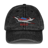Airplane Embroidered Vintage Cap - AIR2552FEC35-RSB1 - Personalized with Your N#
