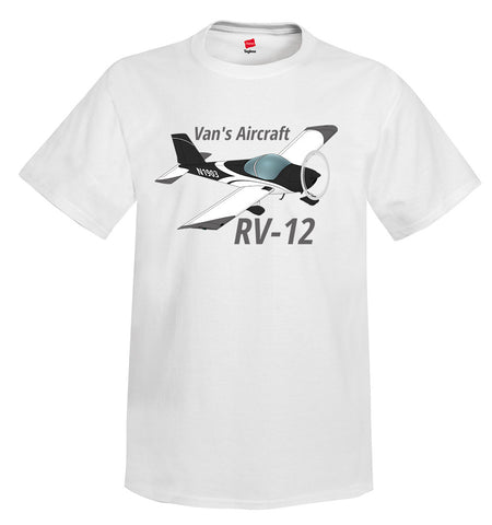 Van's Aircraft RV-12 Airplane T-Shirt - Personalized with Your N#