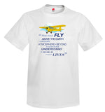 Man Must Fly Quote Airplane T-Shirt - Personalized