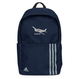 Custom Airplane Embroidered Adidas Backpack