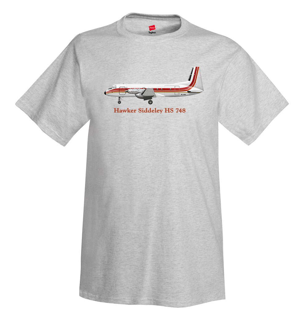Hawker Siddeley HS 748 Airplane T-Shirt - Personalized with Your N#