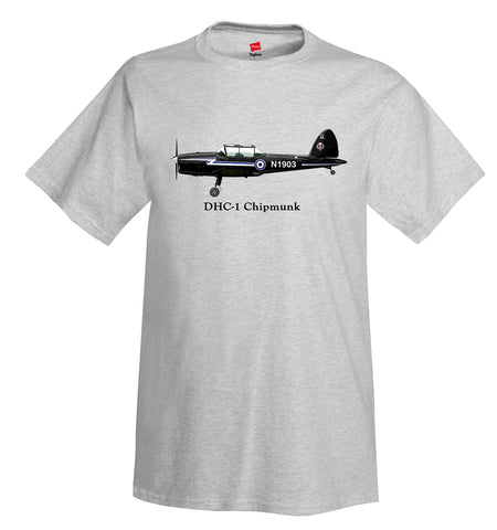 De Havilland Canada DHC-1 Chipmunk Airplane T-Shirt - Personalized with Your N#