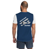 Custom Stearman All-Over Print Men's Athletic T-shirt - Add Your N#