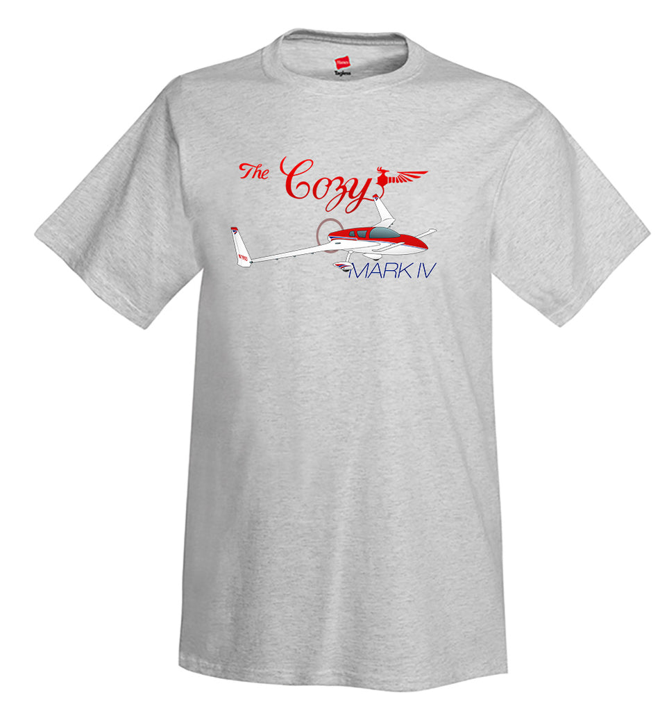 Cozy Mark IV (Red) Airplane T-Shirt - Personalized with Your N#