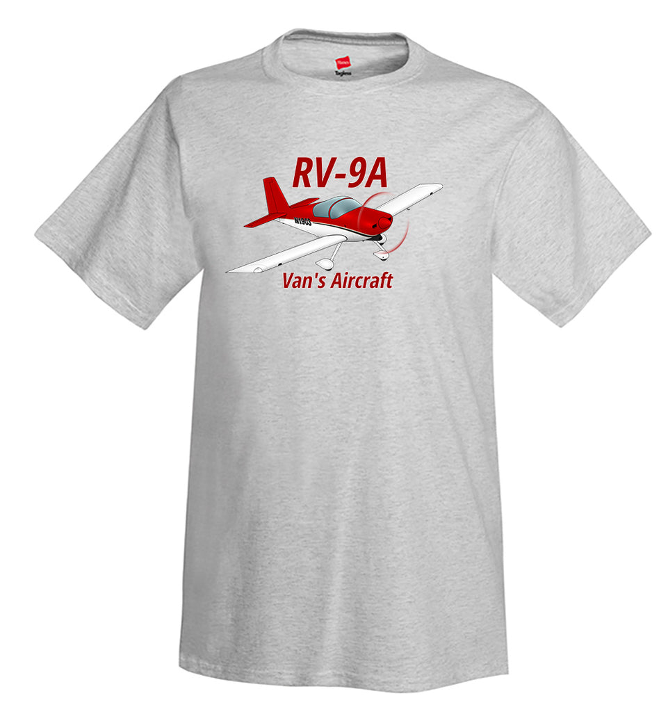 Van's Aircraft RV-9A Airplane T-Shirt - Personalized with Your N#