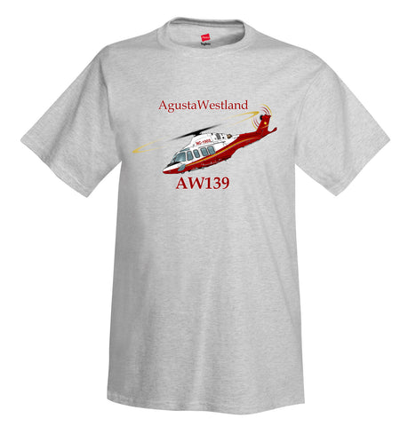 AgustaWestland AW139 Helicopter T-Shirt - Personalized with Your N#