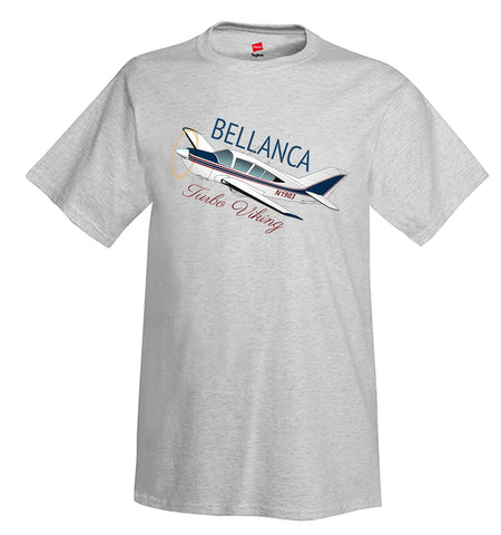 Bellanca Turbo Viking (Re/Blue)Airplane T-Shirt - Personalized with Your N#