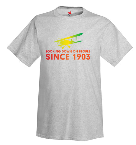 Looking Down On People Airplane Aviation T-Shirt