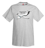 Pilatus PC-12 NG (Silver/Black) Airplane T-Shirt - Personalized with Your N#