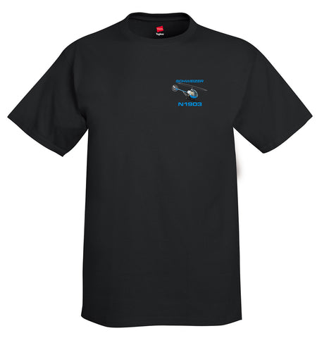 Schweizer 300 CBI (Blue) Helicopter T-Shirt - Personalized with Your N#