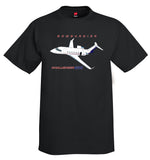 Bombardier Challenger 600 (Red/Blue) Airplane T-Shirt - Personalized w/ Your N#