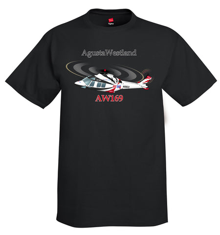 AgustaWestland AW169 Helicopter T-Shirt - Personalized with Your N#
