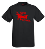 No Plane No Gain Airplane Aviation T-Shirt