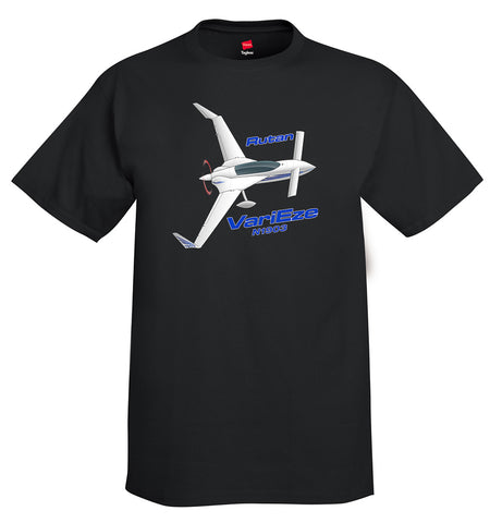 Rutan VariEze (Blue) Airplane T-Shirt - Personalized w/ Your N#