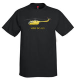 MBB Bo 105 Helicopter T-Shirt - Personalized with Your N#