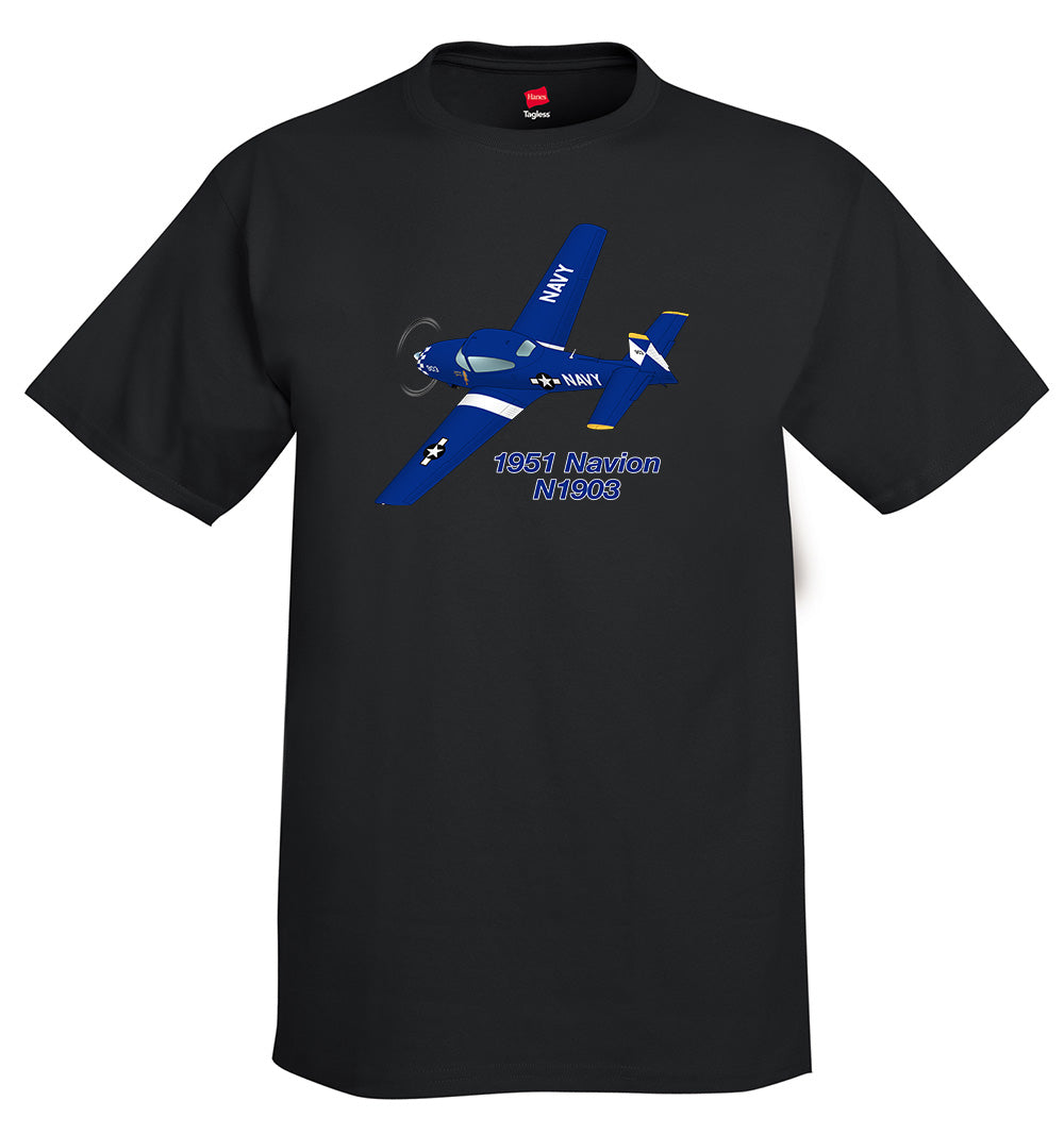 Staying 6 Feet Away - Personalized w/ Your Airplane T- Shirt Navy / 4XL