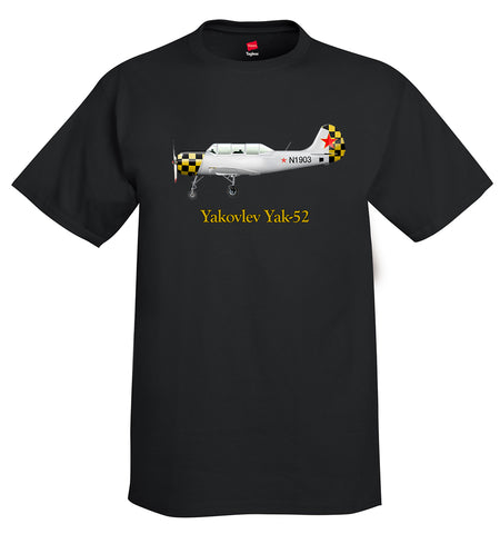 Yakovlev Yak-52 Airplane T-Shirt - Personalized with Your N#